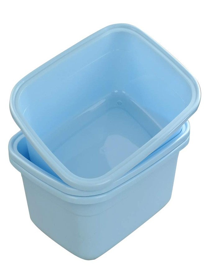 Eagrye 3-Pack 16 Quart Large Plastic Wash Basin, Rectangle Dish Pan, Blue - Image 1